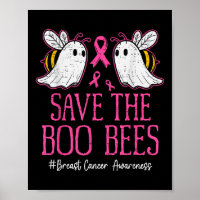 Funny Bees Ghost Boo Breast Cancer Awareness Pink