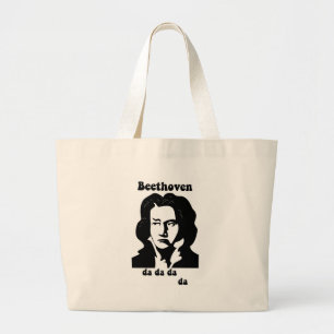 Funny Beethoven Large Tote Bag