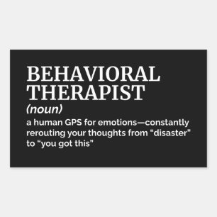 Funny Behavioural Therapist Definition Rectangular Sticker