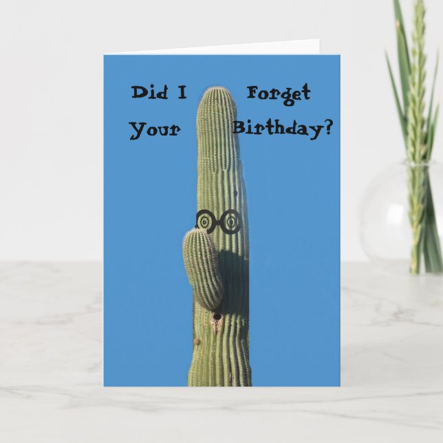Funny Belated Birthday Greeting Card (Front)