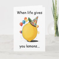 Funny Belated Birthday Message: Lemon Theme