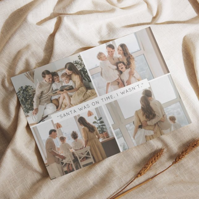 Funny belated Christmas family photo Holiday Card (Creator Uploaded)