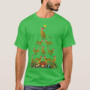 Funny Bengal Cat Lover Santa Bengal Cat Christmas T-Shirt