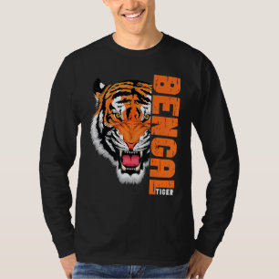 Funny Bengal Tiger Opens Growling Mouth Of The Yea T-Shirt