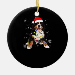 Funny Bernese Mountain Dog Lights Christmas Matchi Ceramic Tree Decoration