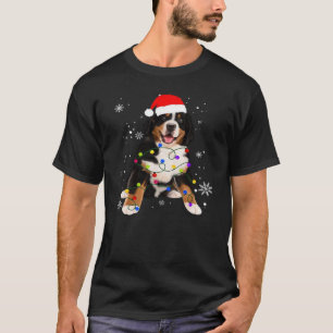 Funny Bernese Mountain Dog Lights Christmas Matchi T-Shirt