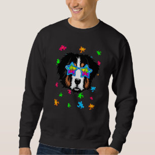 Funny Bernese Mountain Puzzle Autism Awareness Dog Sweatshirt