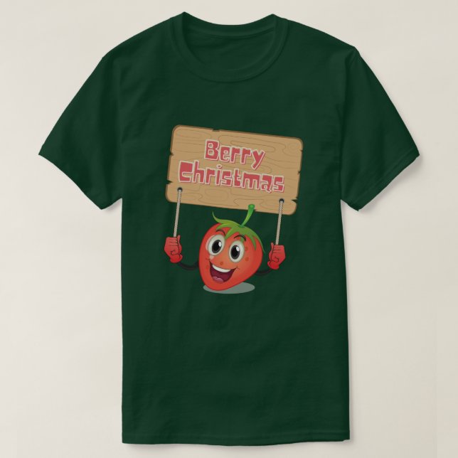 Funny Berry Christmas T-Shirt (Design Front)