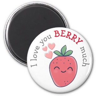 Funny Berry I Love You Magnet