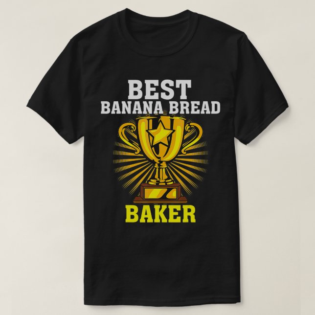 Funny Best Banana Bread Baker  Cute Pastry Chef Ki T-Shirt (Design Front)