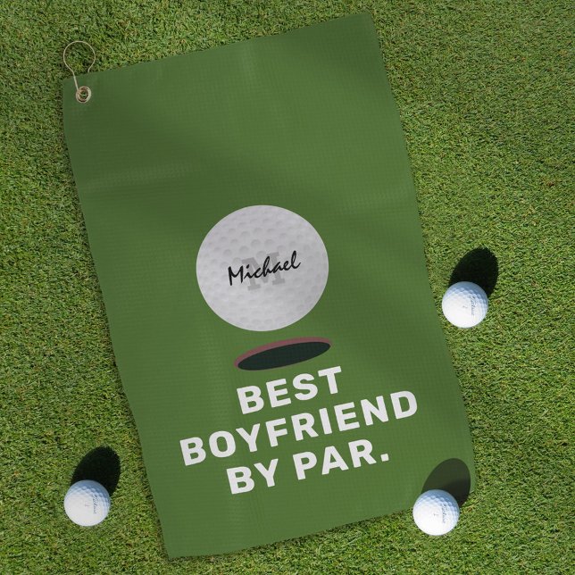 Funny Best Boyfriend By Par Golf Towel (Creator Uploaded)