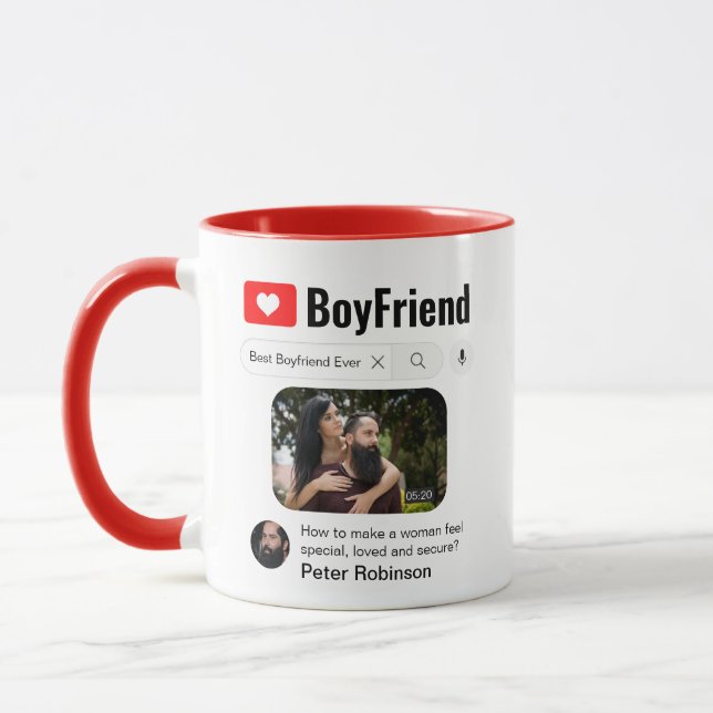 Funny Best Boyfriend Ever Search Result Mug (Left)