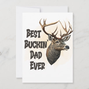 Funny Best Buckin Dad Ever Invitation
