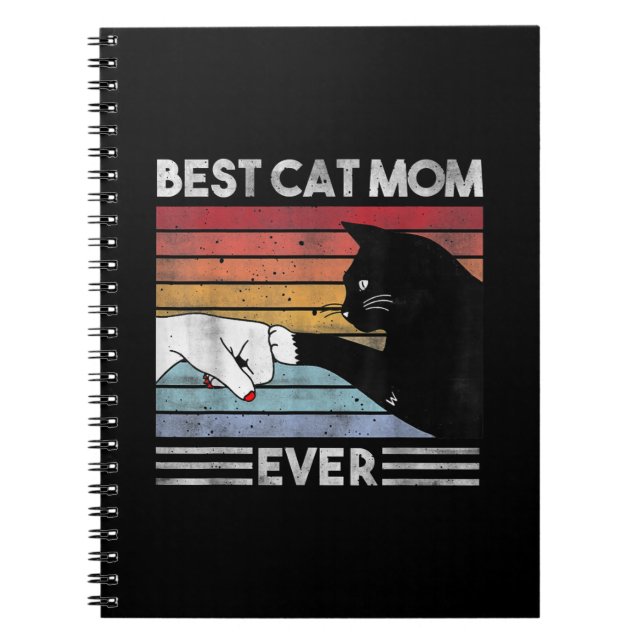 Funny Best Cat Mum Ever | Cat Mum Gift Notebook (Front)