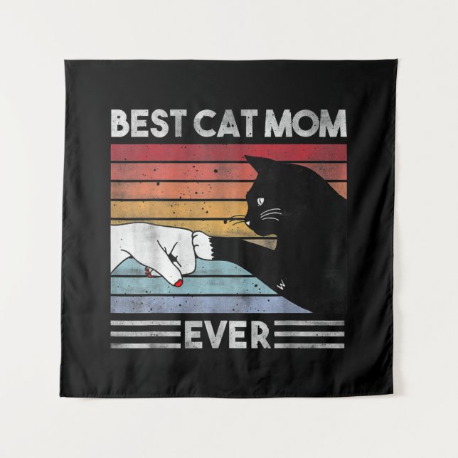 Funny Best Cat Mum Ever | Cat Mum Gift Tapestry (Front)