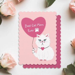 Funny Best Cat Mum Ever Mother's Day  Holiday Card