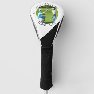 funny best dad by par custom photo Golf Head Cover