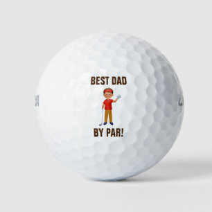 Funny Best Dad By Par Golf Balls