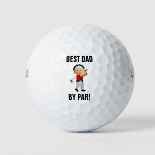 Funny Best Dad By Par Golf Balls