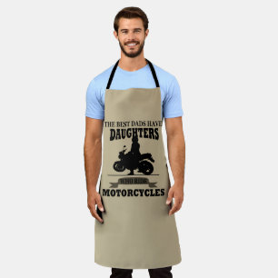 Funny Best dads daughters ride motorcycle Apron