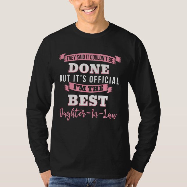 Funny Best Daughter In Law T-Shirt (Front)