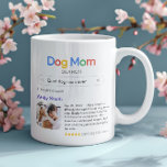 Funny Best Dog Mum Ever Search Result With Photo Coffee Mug<br><div class="desc">Funny personalised dog mum mugs styled like a search engine result are the perfect gift for proud pet parents who treat their pups like family. This custom “Best dog mum ever” design features a realistic Google-style layout complete with a custom name, personal photo with her dog, and a heartwarming message...</div>