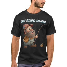 Funny Best Fishing Grandpa Cartoon Character Gift