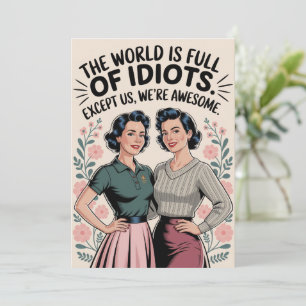 Funny Best Friend Caring Humour Women Birthday  Holiday Card