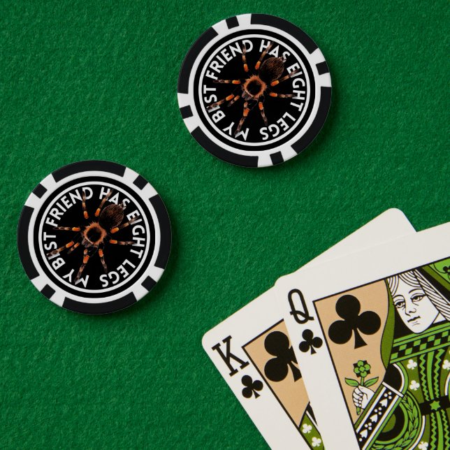 Funny Best Friend Tarantula Poker Chips (Poker Table (Double))