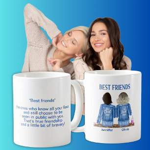 Funny Best Friends Personalised Coffee Mug