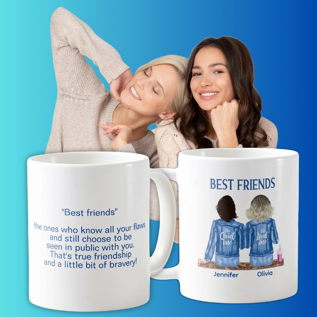 Funny Best Friends Personalised Coffee Mug (Creator Uploaded)