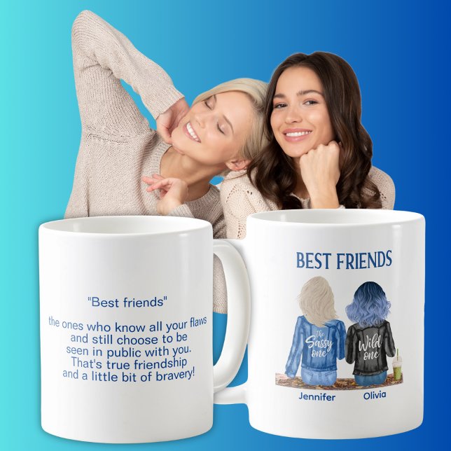 Funny Best Friends Personalised Coffee Mug (Creator Uploaded)