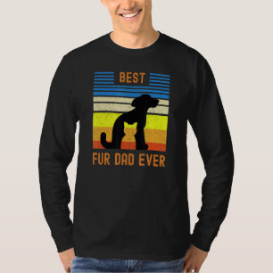 Funny Best Fur Dad Ever Vintage Retro Dog And Cat  T-Shirt