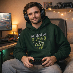 Funny Best Gamer Dad Ever Father Hoodie