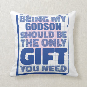 Funny Best Gift for Godson Birthday Christmas Cushion
