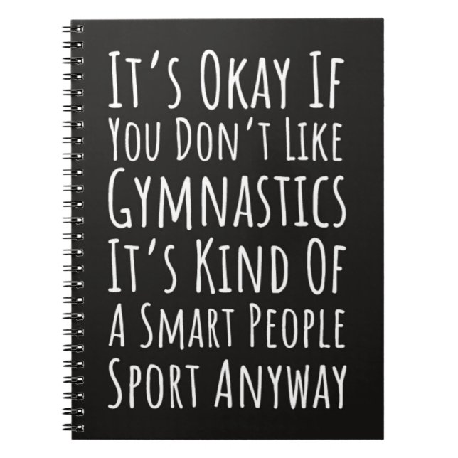 Funny Best Gifts For Gymnasts Gymnastics Sports  Notebook (Front)