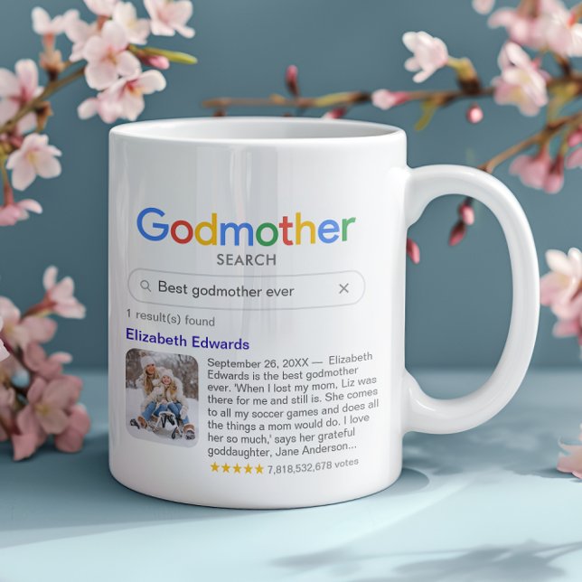 Funny Best Godmother Ever Search Result With Photo Coffee Mug (Creator Uploaded)