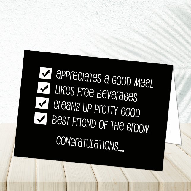 Funny Best Man Card -- Qualified Best Man? (Creator Uploaded)