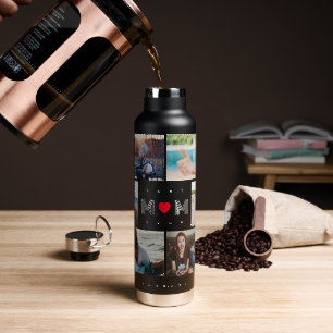 Funny Best Mum Ever 8 Photo collage Water Bottle