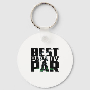 Funny Best Papa By Par Fathers Day Golf Shirt Gift Key Ring
