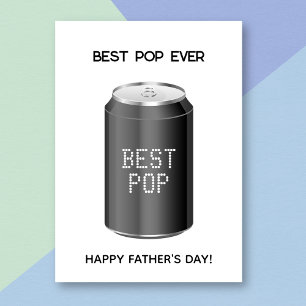 Funny Best Pop Soda Pun Father's Day Card