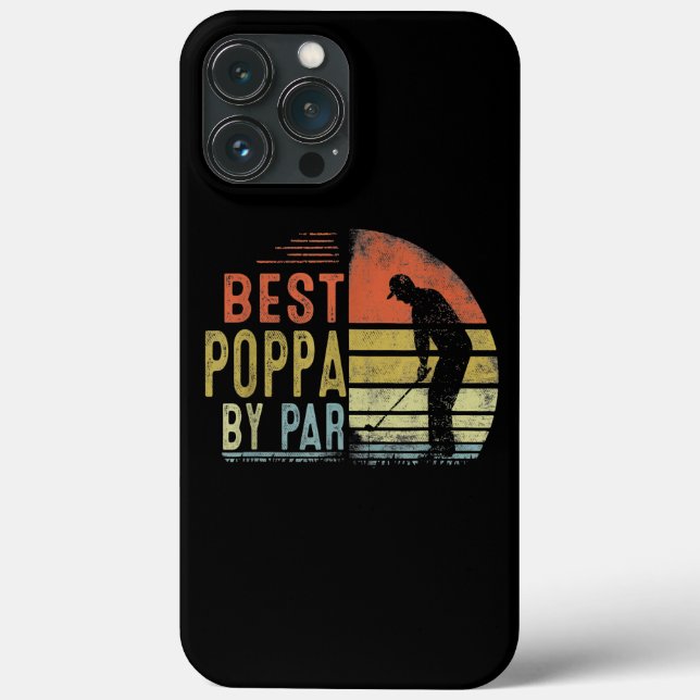 Funny Best Poppa By Par Father's Day Golf Gift Case-Mate iPhone Case (Back)