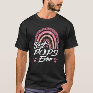 Funny Best Pops Ever Rainbow Fathers Day For Men G T-Shirt