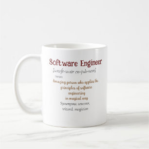 Funny Best Software Engineer Definition Gift Coff Coffee Mug