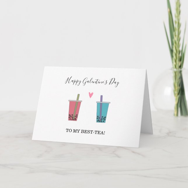 funny bestie Happy galentine's Day Friendship Holiday Card (Front)
