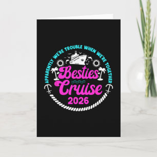 Funny Besties Cruise Trip 2026 Vacation Best Frien Card