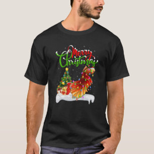 Funny Betta Fish Lover Xmas Lighting Betta Christm T-Shirt