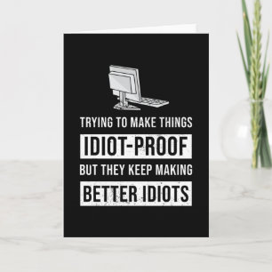 Funny Better Idiots Programming Gift Card