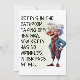 Funny Betty’s In the Bathroom  Invitation