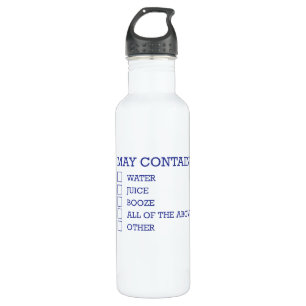 Funny Beverage Check Boxes 710 Ml Water Bottle